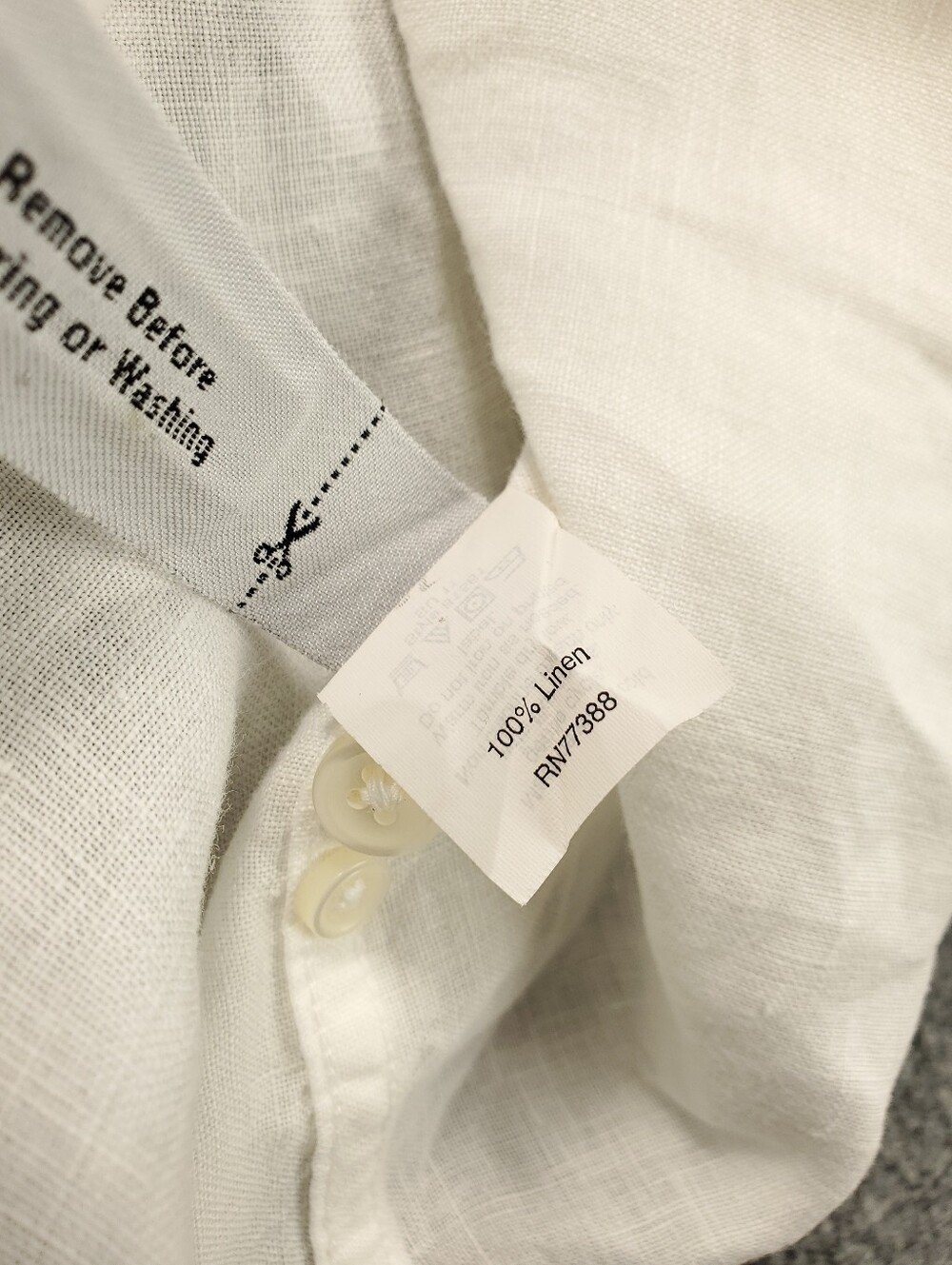 J Crew Baird McNutt Irish Linen Shirt Large White Button Up Lightweight Summer - Picture 8 of 12